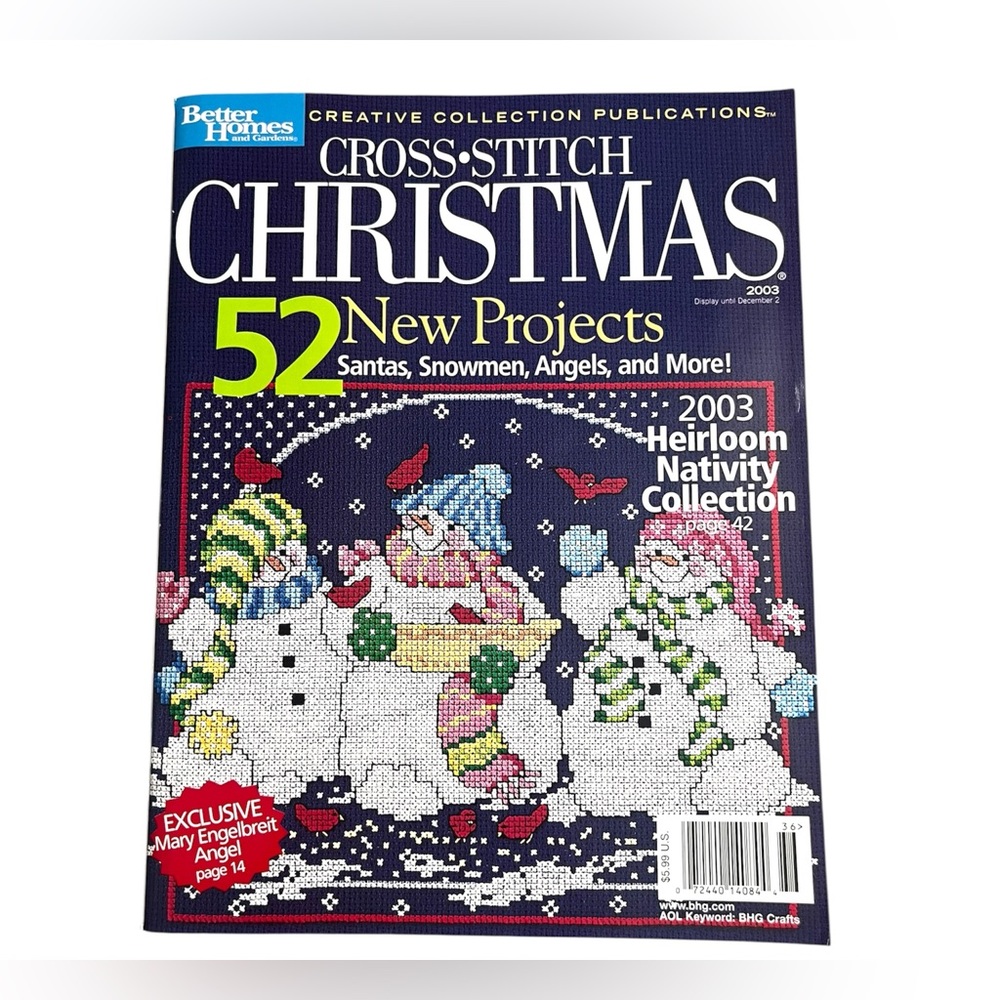 Better Homes & Gardens Cross Stitch Christmas 2003 52 Projects Mary Engelbreit